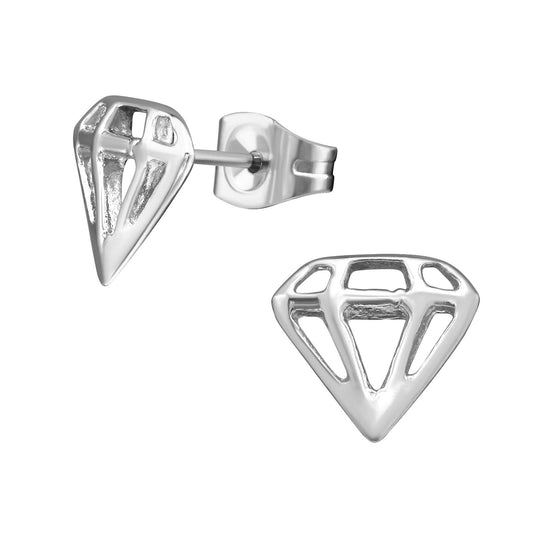 Kinder Ohrringe Diamant aus Chirurgenstahl