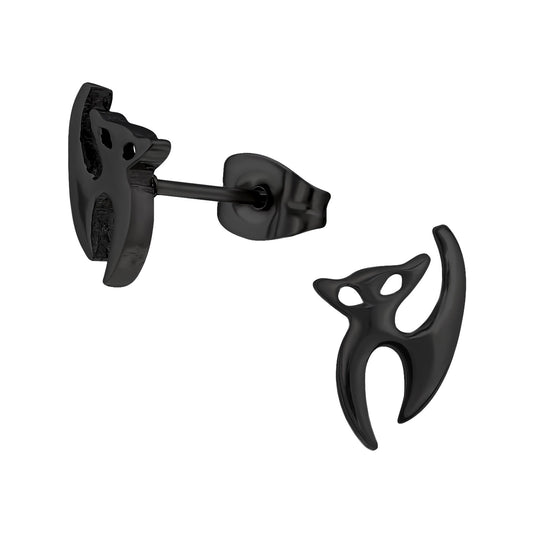Girls' cat earrings made of surgical steel