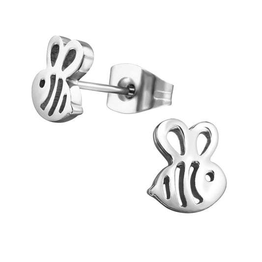 Children's bee earrings made of surgical steel