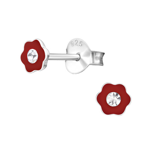 Mädchen Ohrringe Blume aus 925 Silber