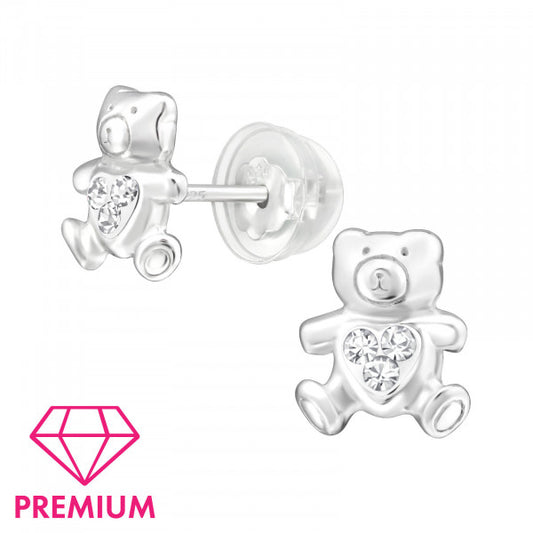 Kinder Ohrringe Teddybär aus 925 Silber